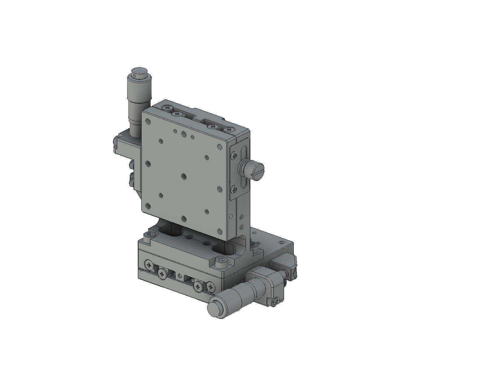 Łożysko EXC 60X60mm, stalowe, stolik osi XZ, (platforma pionowa) mikrometr boczny, +/-6.5mm, gwinty M4, prawoskrętny — zdjęcie produktu, nr katalogowy TSD-604SRL