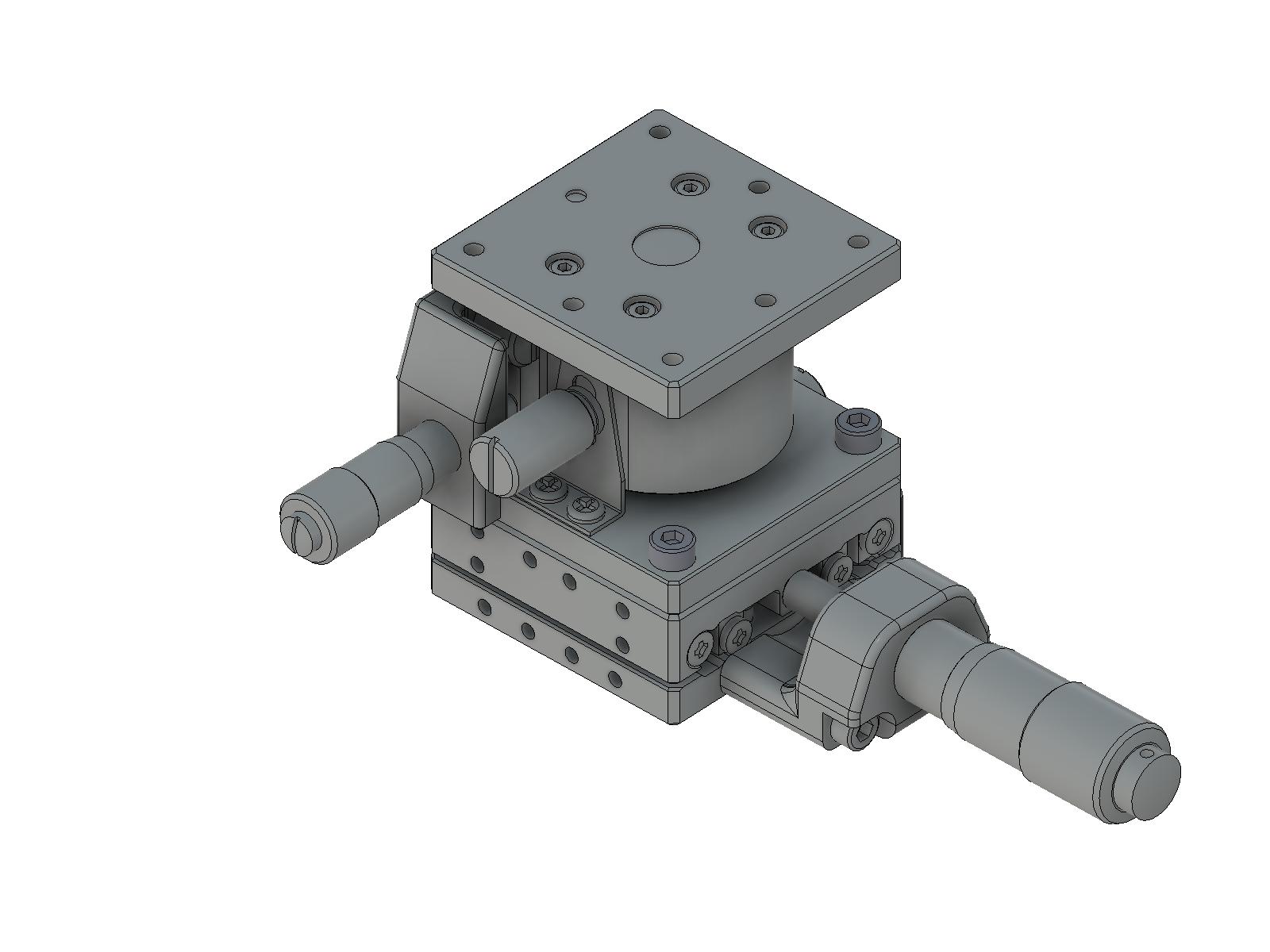 Łożysko EXC 40X40mm, stalowe, stolik osi XZ, mikrometr centralny, +/-6.5/3.0mm, gwinty 6-32 — zdjęcie produktu, nr katalogowy TSD-404CUU