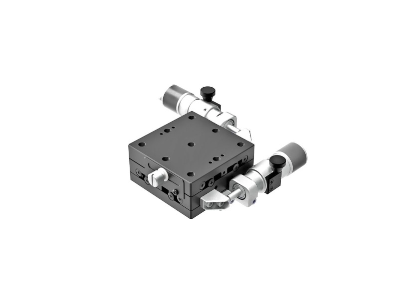 Łożysko EXC 65X65mm, stalowe, stolik XY, boczny mikrometr śrubowy sub-mikronowy, +/-6.5mm, gwinty M6 — zdjęcie produktu, nr katalogowy TSD-652SWP-M6