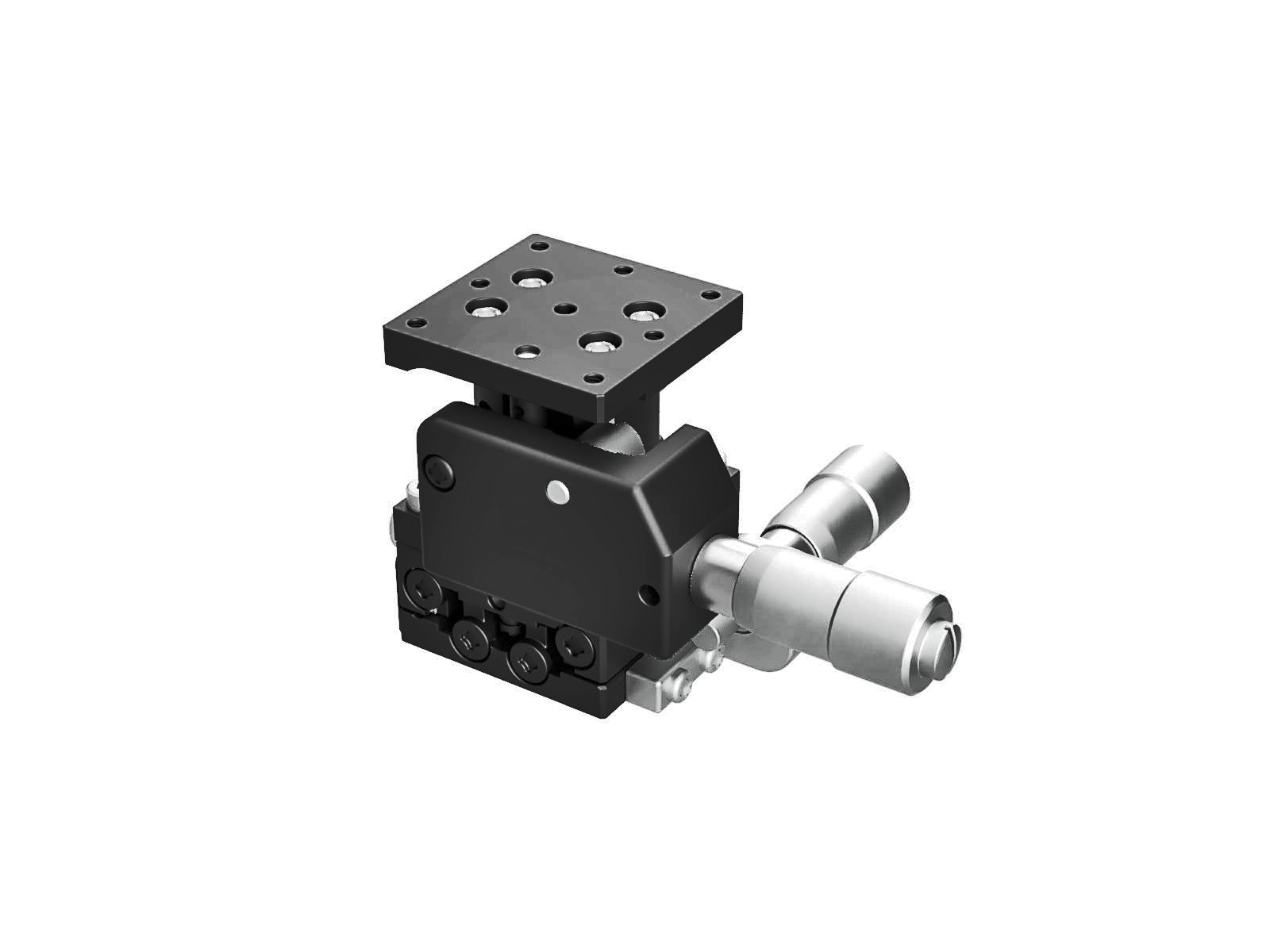 Łożysko EXC 25X25mm, stalowe, stolik osi XZ, mikrometr boczny, +/-3mm, gwinty M2 — zdjęcie produktu, nr katalogowy TSD-254S