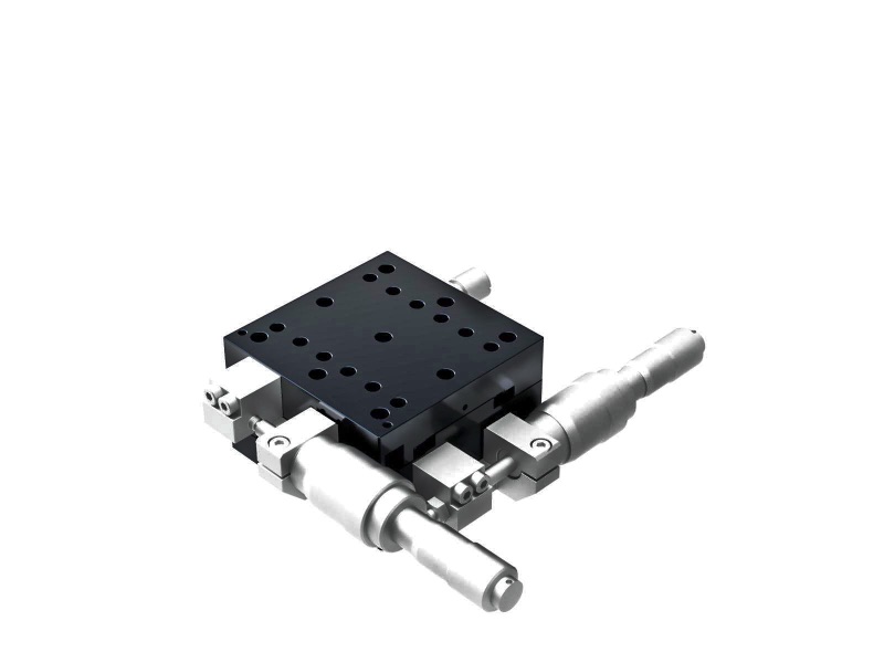 Łożysko krzyżowo-rolkowe 65X65mm, aluminiowe, stolik XY, boczny mikrometr różnicowy, +/-6.5mm, gwinty M6 — zdjęcie produktu, nr katalogowy TAM-652SDM-M6
