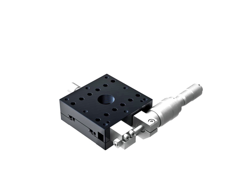 Łożysko krzyżowo-rolkowe 60X60mm, aluminiowe, stolik osi X, boczny mikrometr różnicowy, +/-6.5mm, gwinty M4 — zdjęcie produktu, nr katalogowy TAM-601SDM