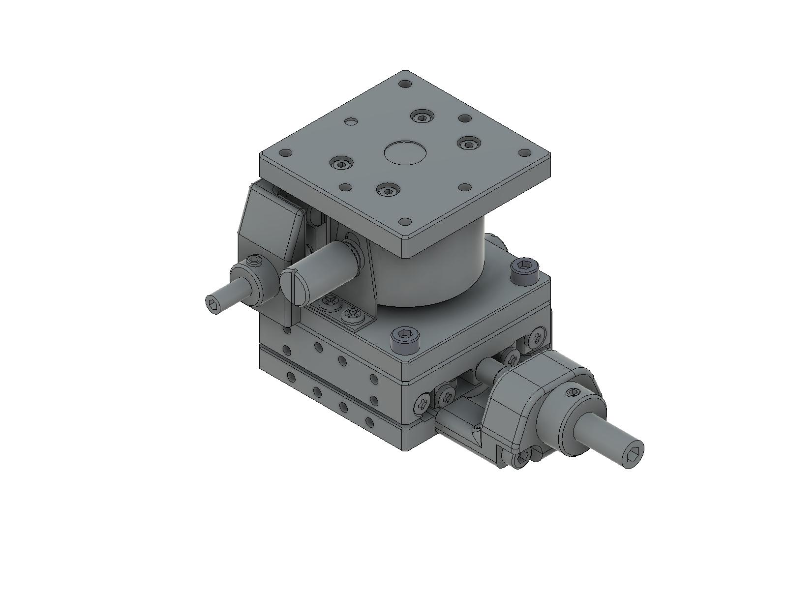 Łożysko EXC 40X40mm, stalowe, stolik osi XZ, centralna śruba sześciokątna, +/-6.5/3.0mm, gwinty 6-32 — zdjęcie produktu, nr katalogowy TSD-404CFPUU