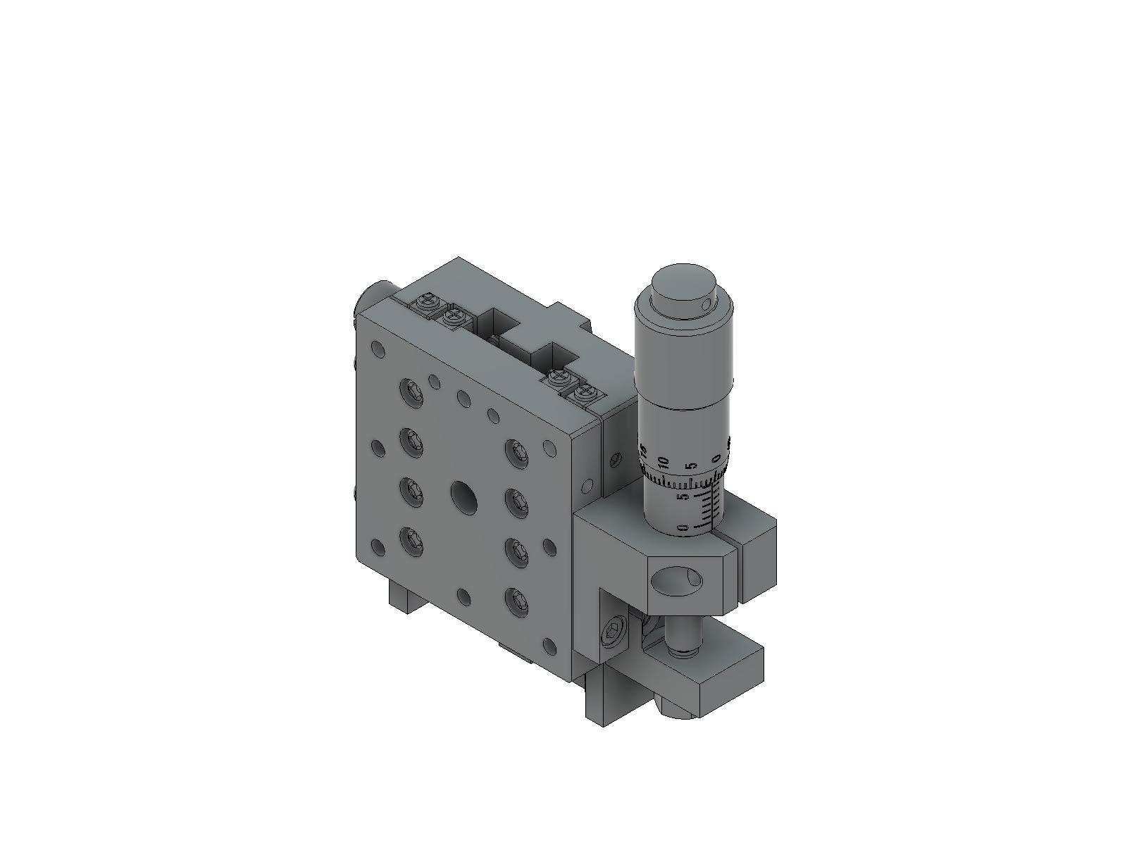 Łożysko krzyżowe 40X40mm, aluminiowe, stolik osi Z, (platforma pionowa/baza pozioma) boczny mikrometr, +/-6.5mm, gwinty M3, prawoskrętne — zdjęcie produktu, nr katalogowy TAM-403RL