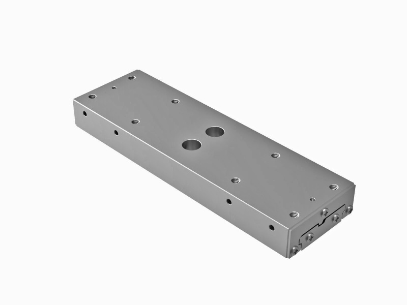 Łożysko EXC 40X130mm, potrójna rząd, ze stali nierdzewnej, suwak w osi X, (swobodne przesuwanie), +/-37.5mm, gwinty M4 — zdjęcie produktu, nr katalogowy IPWS-F40130