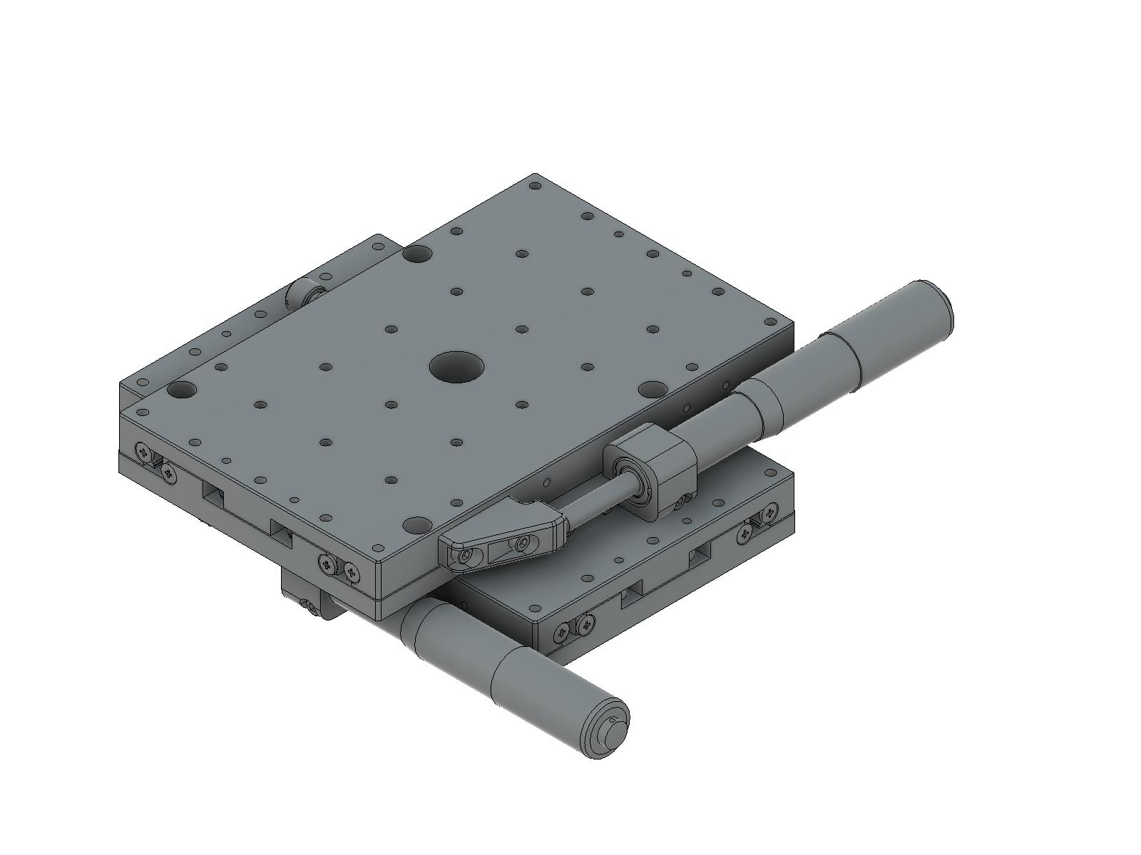 Stolik XY 100X160mm z łożyskiem EXC, stalowy, mikrometr boczny, +/-25mm, gwinty M4 — zdjęcie produktu, nr katalogowy TSD-10162S