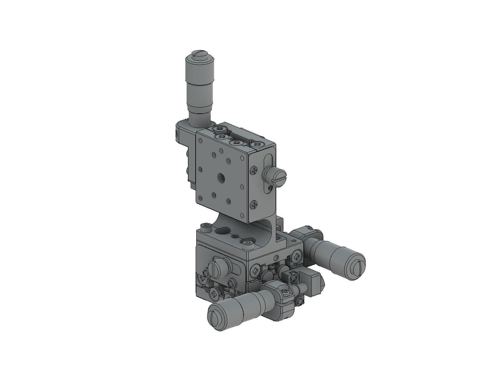 Łożysko EXC 25X25mm, stalowe, stolik XYZ, (platforma pionowa) mikrometr boczny, +/-3mm, gwint M2, prawoskrętny — zdjęcie produktu, nr katalogowy TSD-255SRL