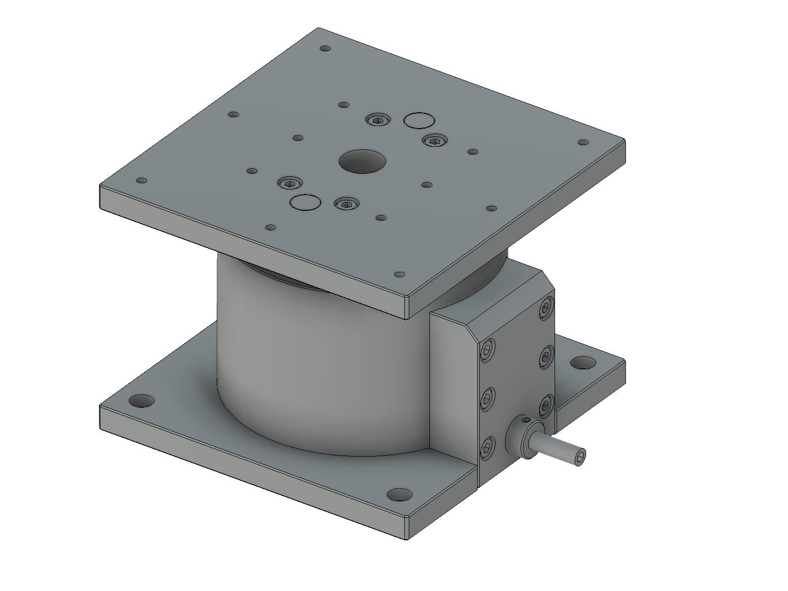 Łożysko EXC 120X120mm, stalowe, stolik Z-osi, (horyzontalna platforma/podstawa) śruba sześciokątna centralna, +/-10mm, gwinty M4 — zdjęcie produktu, nr katalogowy TSD-1203FP