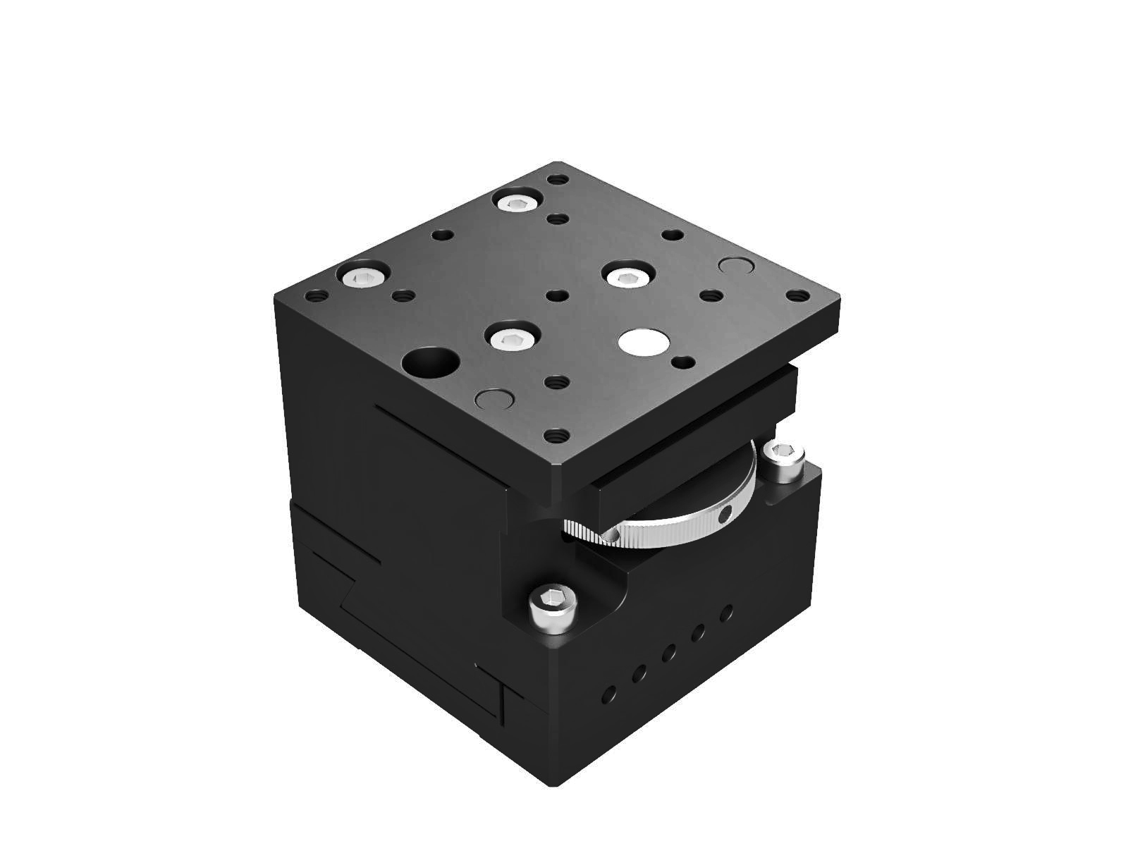 Łożysko w kształcie jaskółczego ogona 60X60mm, mosiężne, stolik osi XZ, śruba prowadząca na środku, +/-10mm, gwinty M4 — zdjęcie produktu, nr katalogowy TASB-604