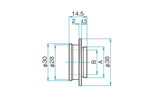 Adapter do strony mikroskopu dla aktuatorów obiektywu z silnikiem krokowym, gwint M25.0 — zdjęcie produktu, nr katalogowy OBL-ADP3-M25.0A