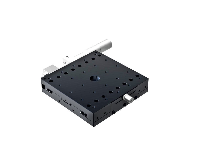 Łożysko krzyżowo-rolkowe 120X120mm, aluminiowe, stolik osi X, mikrometr boczny, +/-20mm, gwinty M4, prawoskrętne — zdjęcie produktu, nr katalogowy TAM-1201SR