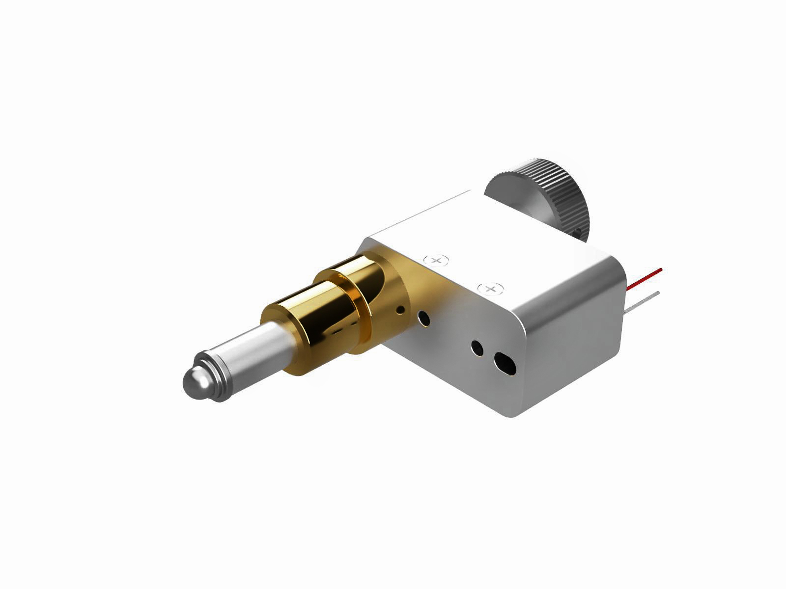 Siłownik piezomotoryczny o skoku 13mm, kompatybilny z próżnią, rozdzielczość 20nm, obciążenie 2.9kg, końcówka kulista — zdjęcie produktu, nr katalogowy VPDM-13ACTR