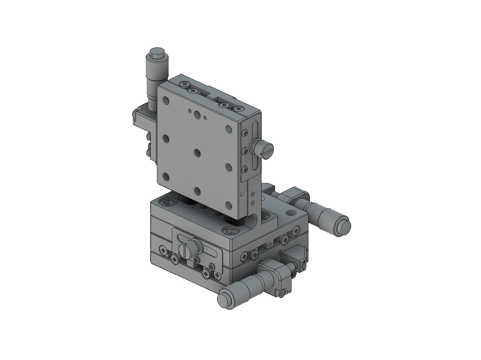 Łożysko EXC 65X65mm, stalowe, stolik osi XYZ, (platforma pionowa) mikrometr boczny, +/-6.5mm, gwinty M6, prawoskrętny — zdjęcie produktu, nr katalogowy TSD-655SRL-M6