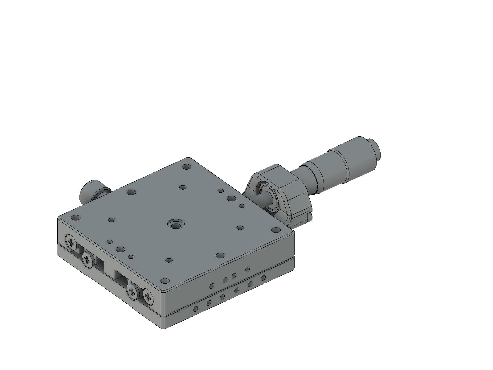 Łożysko EXC 60X60mm, ze stali nierdzewnej, stolik osi X, mikrometr centralny, +/-6.5mm, gwinty M4 — zdjęcie produktu, nr katalogowy TSDH-601C-B
