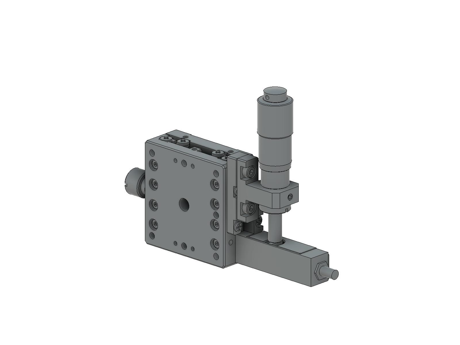 Stolik Z z asystą piezo, 40X40mm, (pionowa platforma/baza), lewoskrętny regulator +/-6.5mm, gwinty M3 — zdjęcie produktu, nr katalogowy TADC-401SZPA