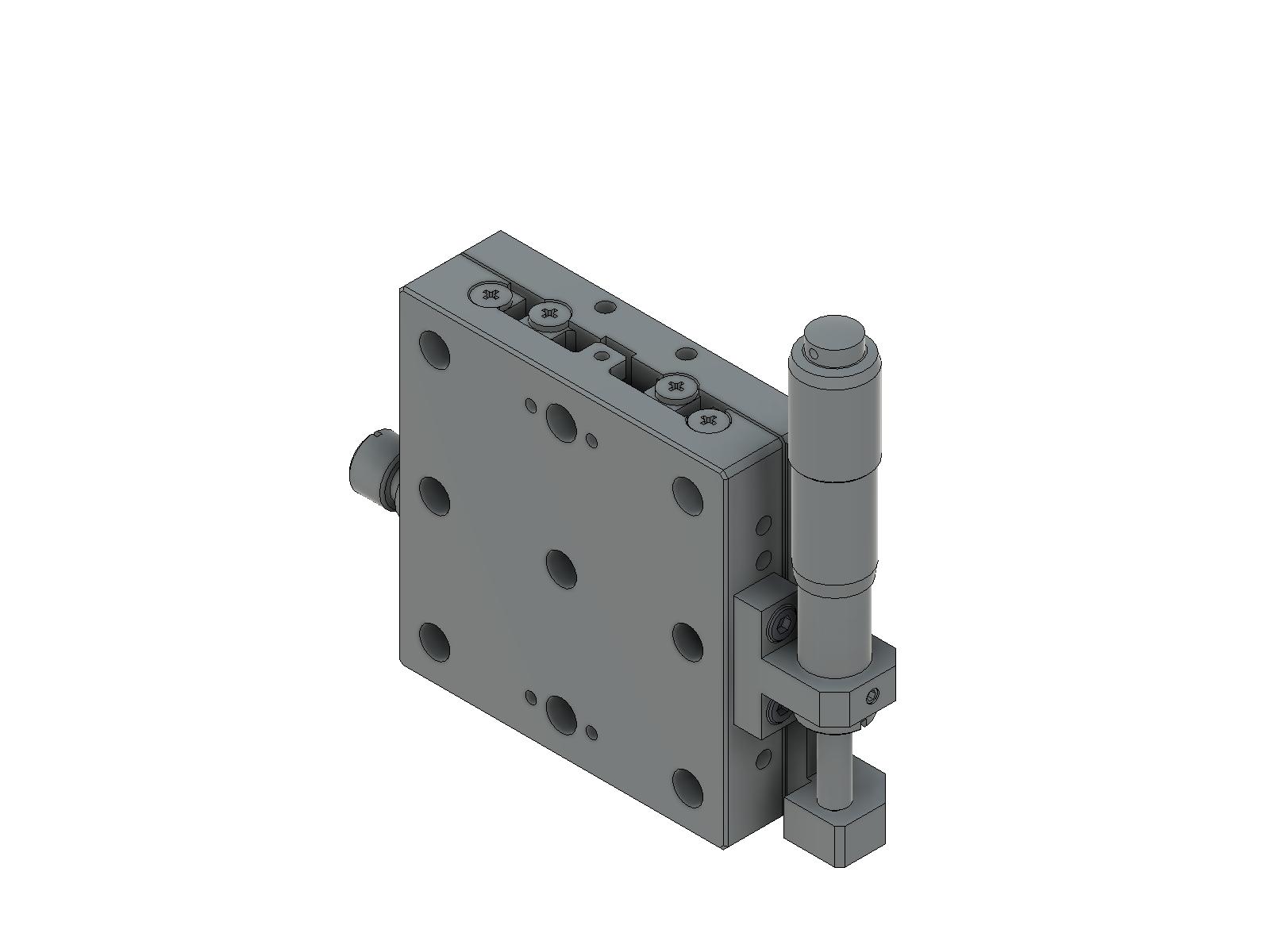 Łożysko EXC 65X65mm, stalowe, stolik osi Z, (platforma pionowa/baza) boczny mikrometr, +/-12.5mm, gwinty M6 — zdjęcie produktu, nr katalogowy TSD-651SZ25-M6