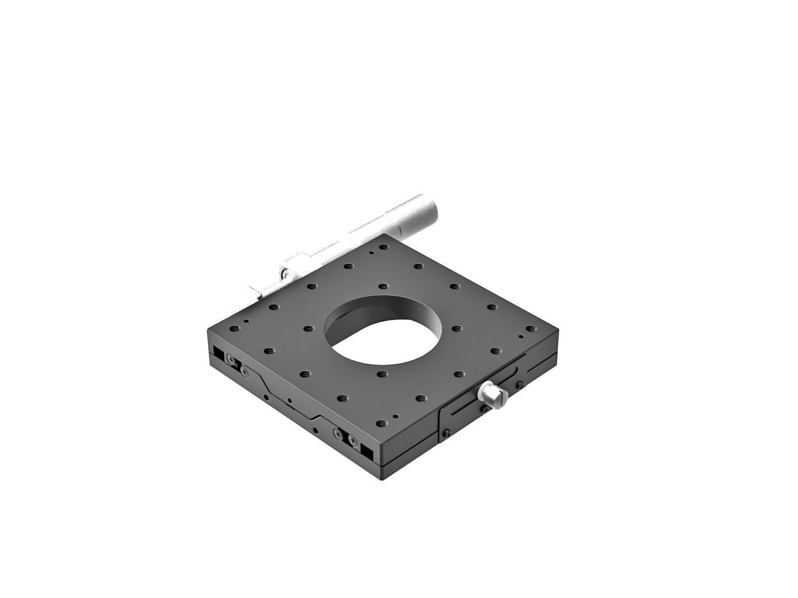 Łożysko EXC 120X120mm, stalowe, stolik osi X, mikrometr boczny, +/-20mm, gwinty M6, prawoskrętny — zdjęcie produktu, nr katalogowy TSD-1201SRH-M6
