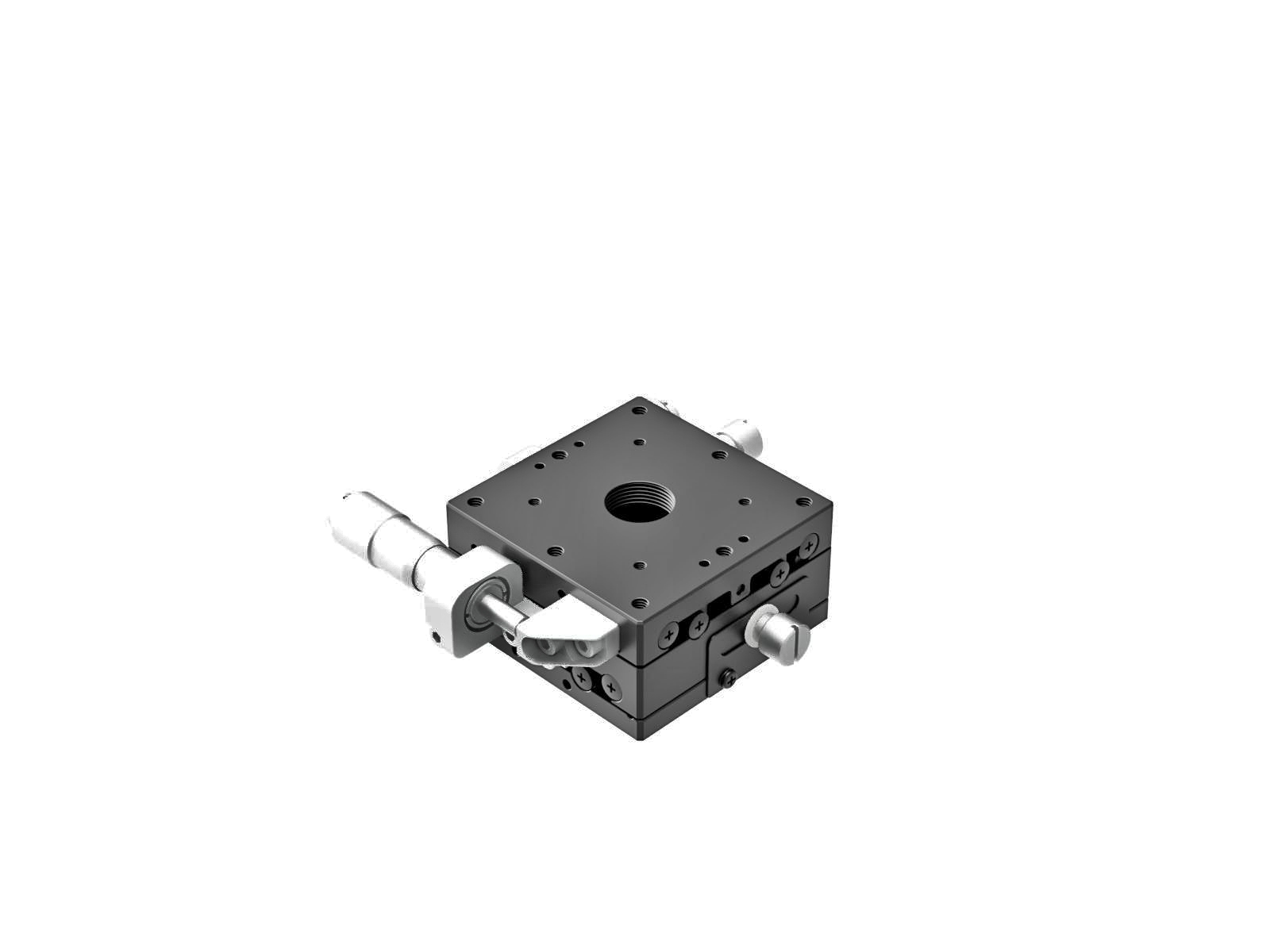 Łożysko EXC 60X60mm, stalowe, stolik XY, mikrometr boczny, +/-6.5mm, gwinty M4, prawoskrętny — zdjęcie produktu, nr katalogowy TSD-602SR