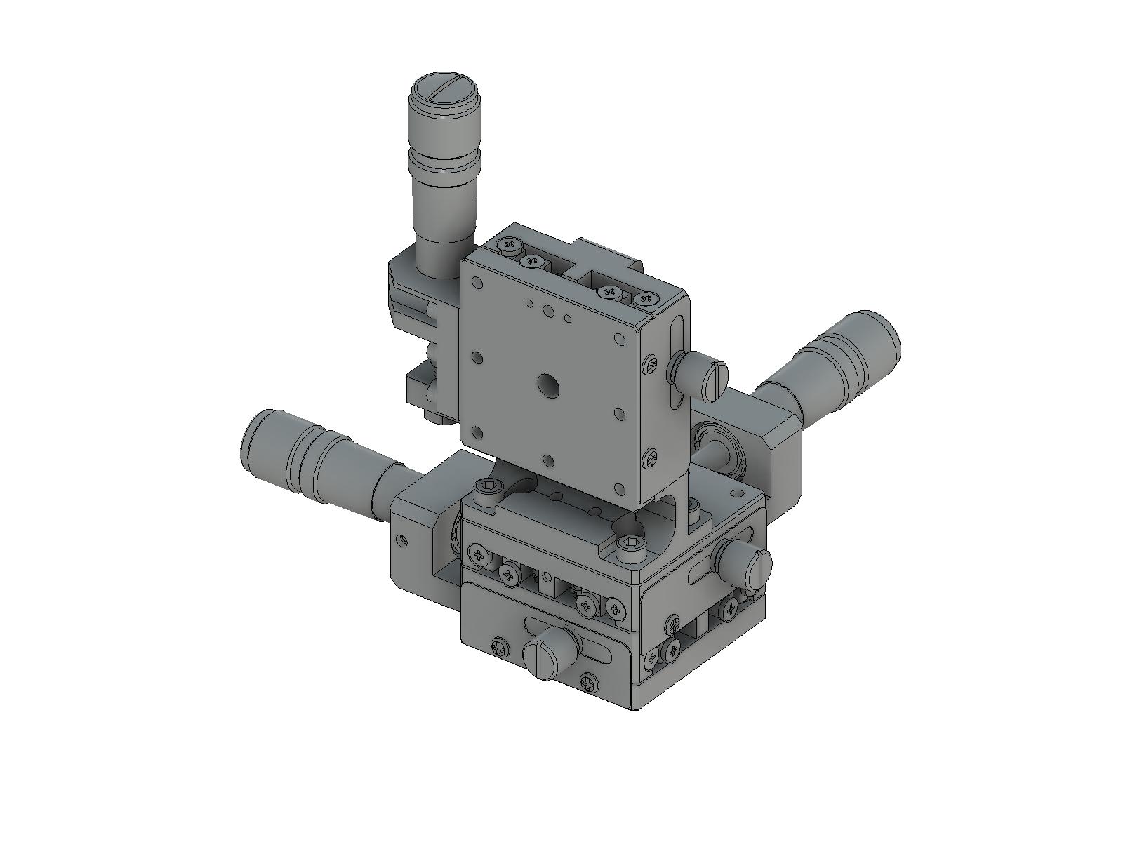Łożysko EXC 40X40mm, kompatybilne z próżnią, ze stali nierdzewnej, stolik o osi XYZ, (pionowa platforma) mikrometr centralny, +/-6.5mm, gwinty M3 — zdjęcie produktu, nr katalogowy TSDS-405CL