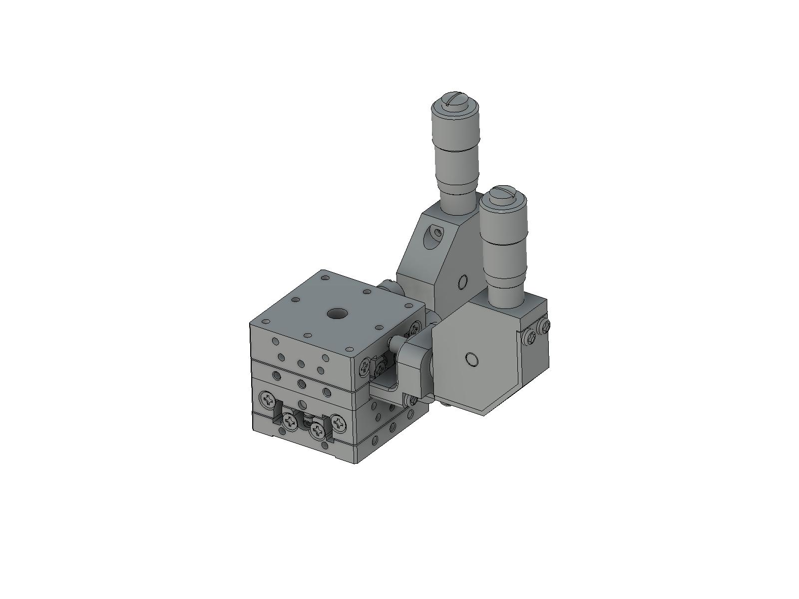Łożysko EXC 25X25mm, stal nierdzewna, stolik XY, mikrometr 90° na środku, +/-3mm, gwinty M2 — zdjęcie produktu, nr katalogowy TSDH-252WCDL