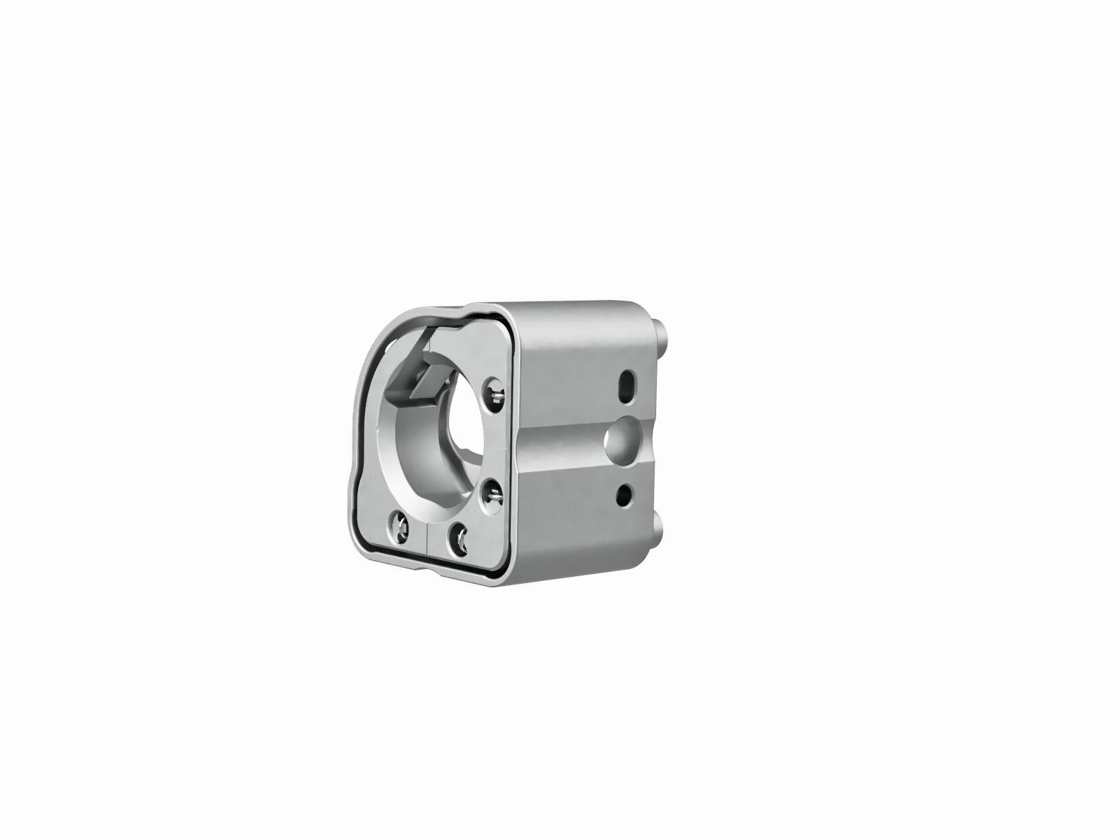 Uchwyt lustrzany 12.7-mm, stal nierdzewna, o wysokiej stabilności, załadunek od przodu, 3 regulatory sześciokątne — zdjęcie produktu, nr katalogowy MHX-12.7F