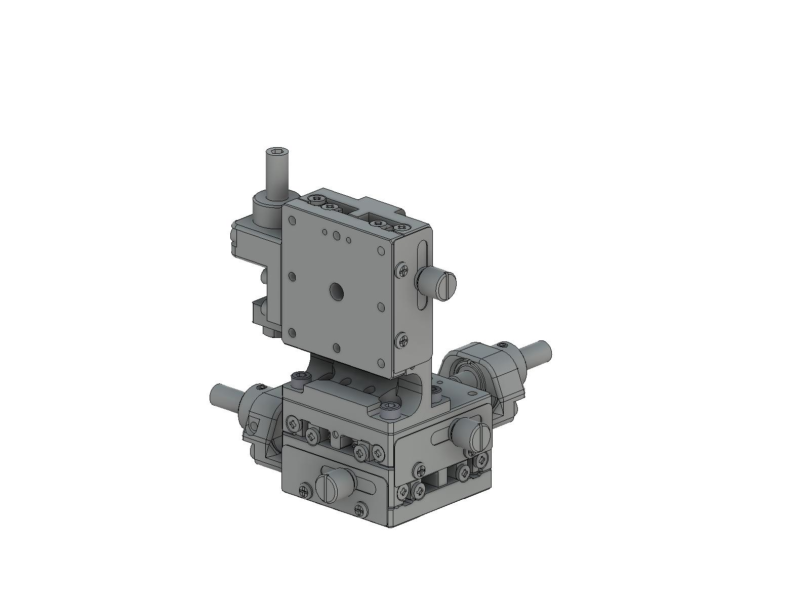 Łożysko EXC 40X40mm, stalowe, stolik osi XYZ, (platforma pionowa) śruba sześciokątna centralna, +/-6.5mm, gwinty 6-32 — zdjęcie produktu, nr katalogowy TSD-405CLFPUU