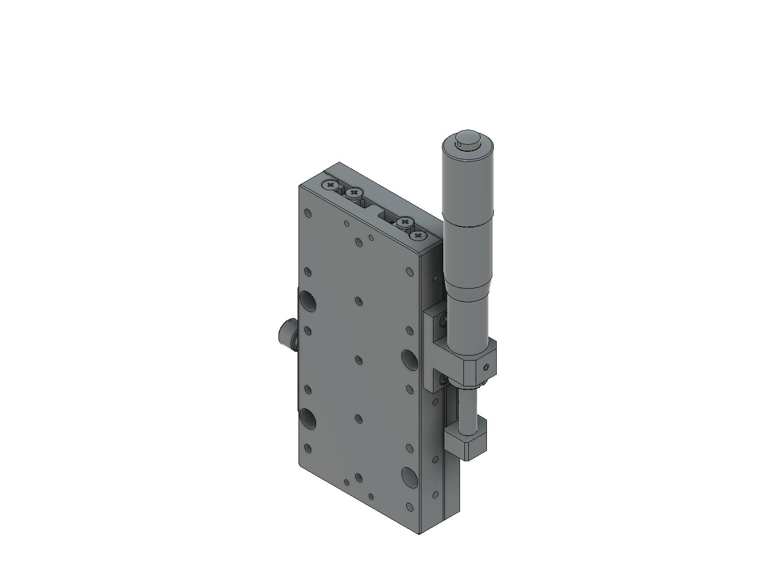 Łożysko EXC 60X60mm, stalowe, stolik osi Z, (platforma pionowa/baza) boczny mikrometr, +/-20mm, gwinty M4 — zdjęcie produktu, nr katalogowy TSD-60121SZ