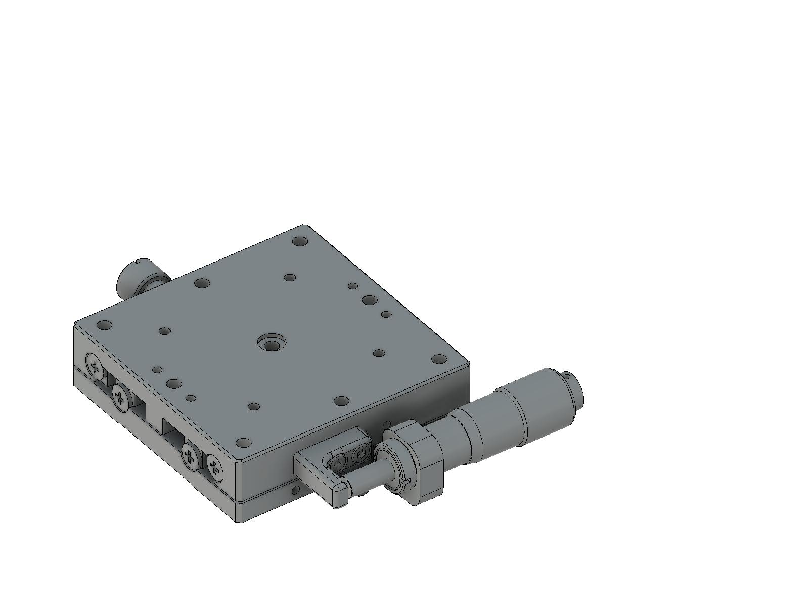 Łożysko EXC 60X60mm, ze stali nierdzewnej, stolik osi X, mikrometr boczny, +/-6.5mm, gwinty M4 — zdjęcie produktu, nr katalogowy TSDH-601S-B