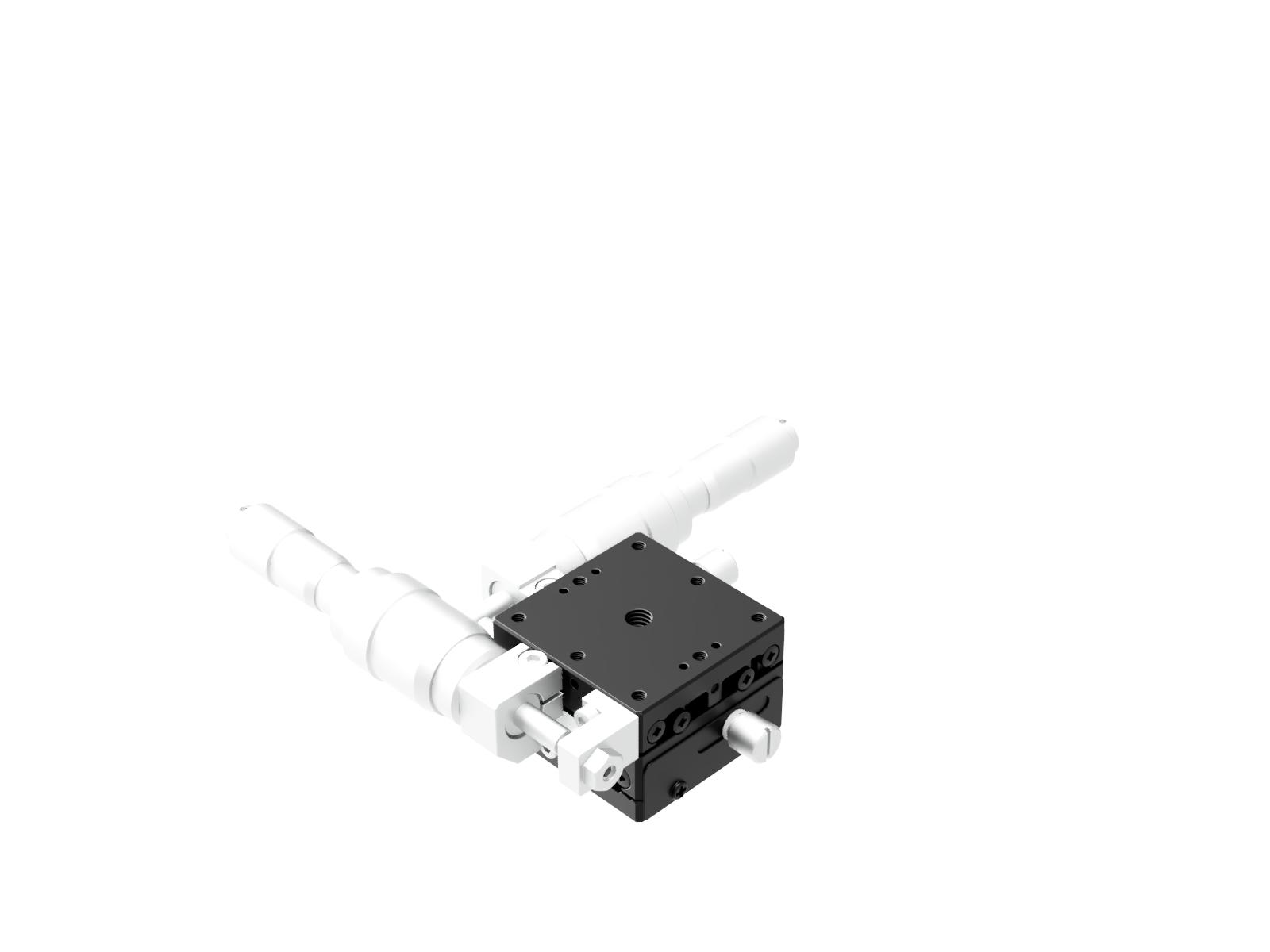 Łożysko EXC 40X40mm, stalowe, stolik XY, mikrometr boczny różnicowy, +/-6.5mm, gwinty 6-32, prawoskrętny — zdjęcie produktu, nr katalogowy TSD-402SRDMUU