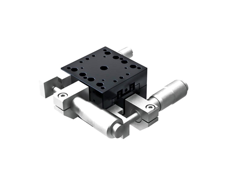 Łożysko krzyżowe 40X40mm, aluminiowe, stolik XY, boczny mikrometr, +/-6.5mm, gwinty M3 — zdjęcie produktu, nr katalogowy TAM-402S