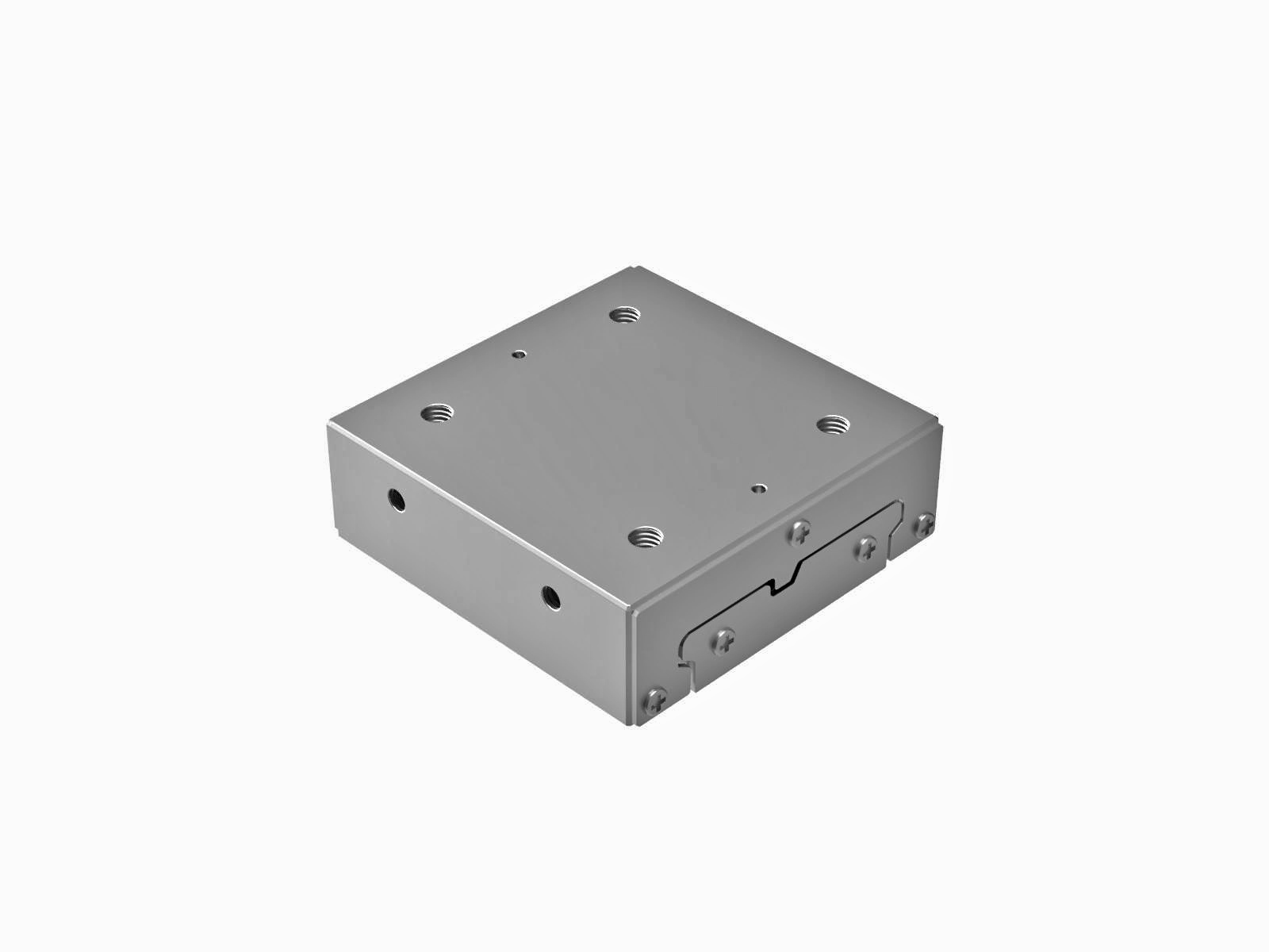 Łożysko EXC 60X60mm, potrójna rząd, ze stali nierdzewnej, suwak w osi X, (swobodne przesuwanie), +/-13mm, gwinty M5 — zdjęcie produktu, nr katalogowy IPWS-F6060