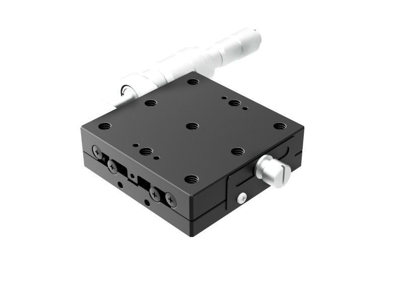 Łożysko EXC 65X65mm, stalowe, stolik osi X, boczny mikrometr różnicowy, +/-6.5mm, gwint 1/4-20, prawoskrętny — zdjęcie produktu, nr katalogowy TSD-651SRDMUU