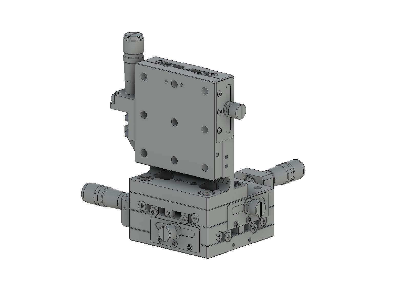 Łożysko EXC 65X65mm, kompatybilne z próżnią, ze stali nierdzewnej, (pionowa platforma) stolik o osi XYZ, mikrometr centralny, +/-6.5mm, gwinty M6 — zdjęcie produktu, nr katalogowy TSDS-655CL-M6