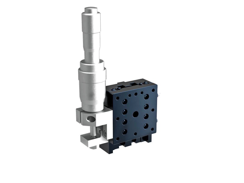 Łożysko krzyżowe 40X40mm, aluminiowe, stolik osi Z, (platforma pionowa/baza pozioma) boczny mikrometr różnicowy, +/-6.5mm, gwinty M3 — zdjęcie produktu, nr katalogowy TAM-403LDM