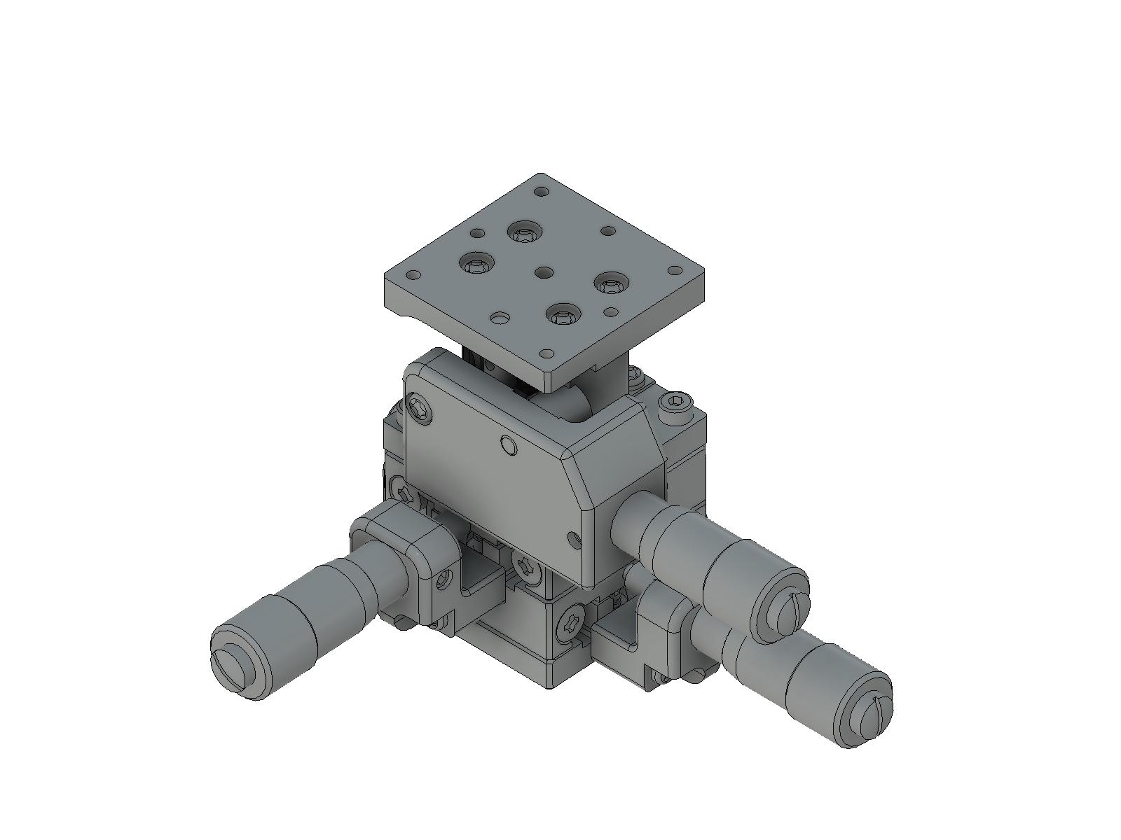 Łożysko EXC 25X25mm, stalowe, stolik XYZ, mikrometr centralny, +/-3mm, gwinty M2 — zdjęcie produktu, nr katalogowy TSD-255C
