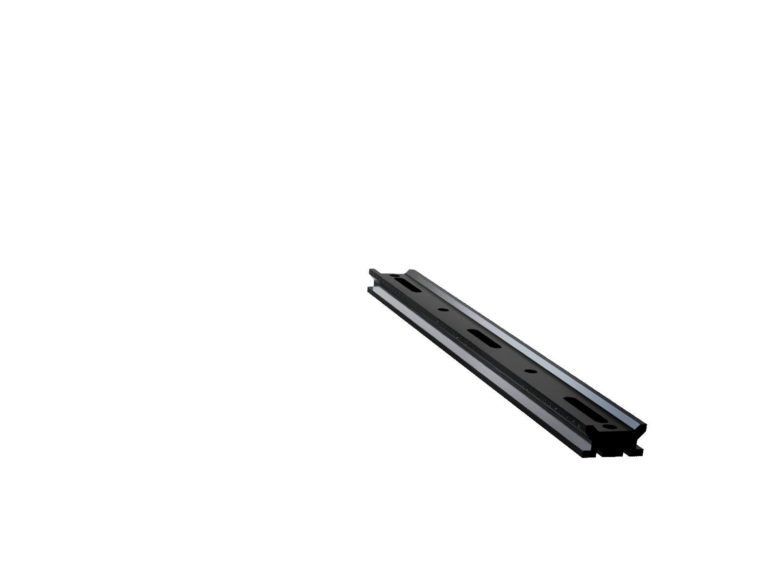 500mm-długa szyna optyczna z milimetrową skalą, szerokość 50mm, długość slotu M6 x 25mm — zdjęcie produktu, nr katalogowy OBT-500SH-LMS