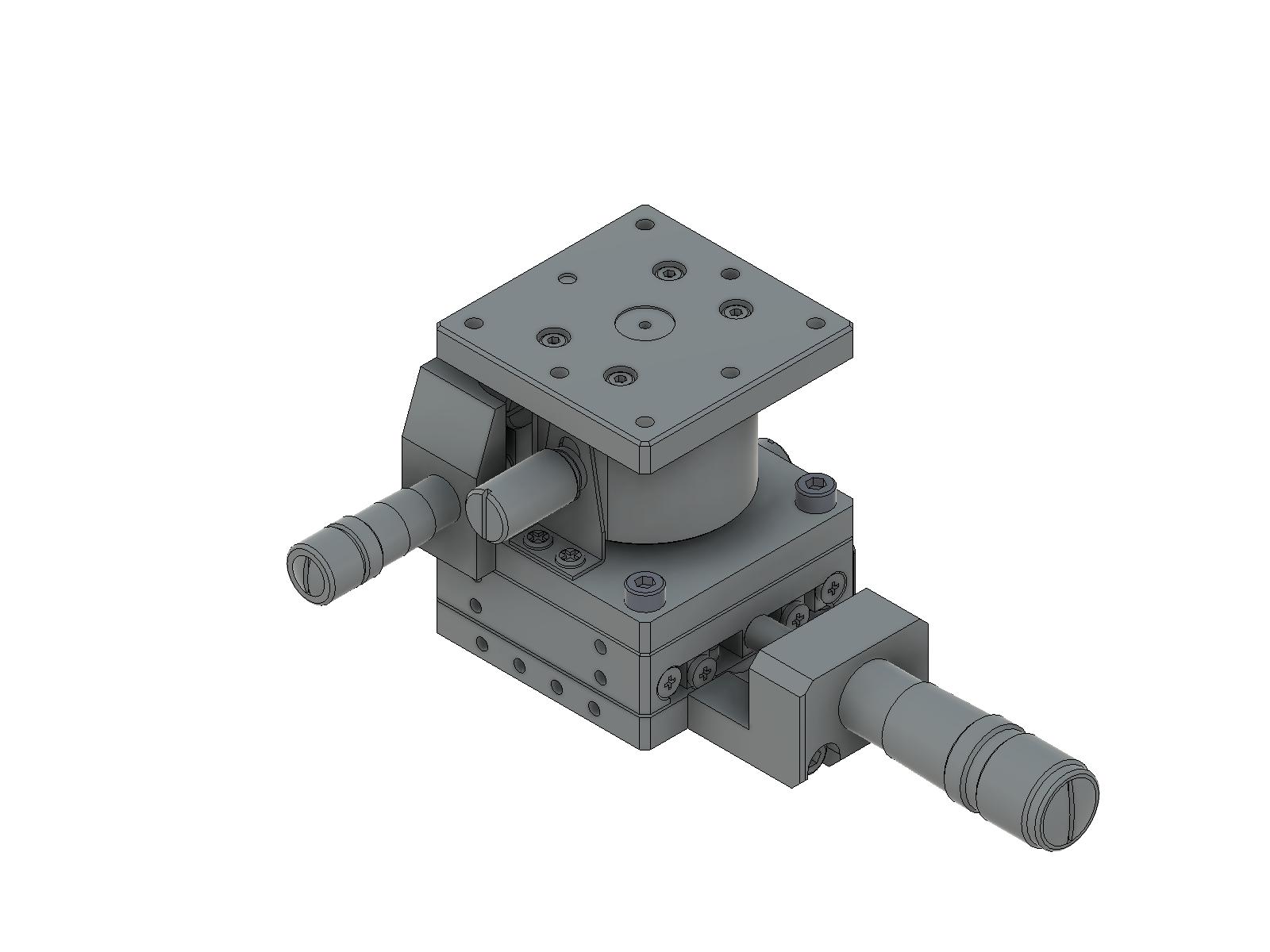 Łożysko EXC 40X40mm, kompatybilne z próżnią, stal nierdzewna, stolik osi XZ, mikrometr centralny, +/-6.5/3.0mm, gwinty 6-32 — zdjęcie produktu, nr katalogowy TSDS-404CUU