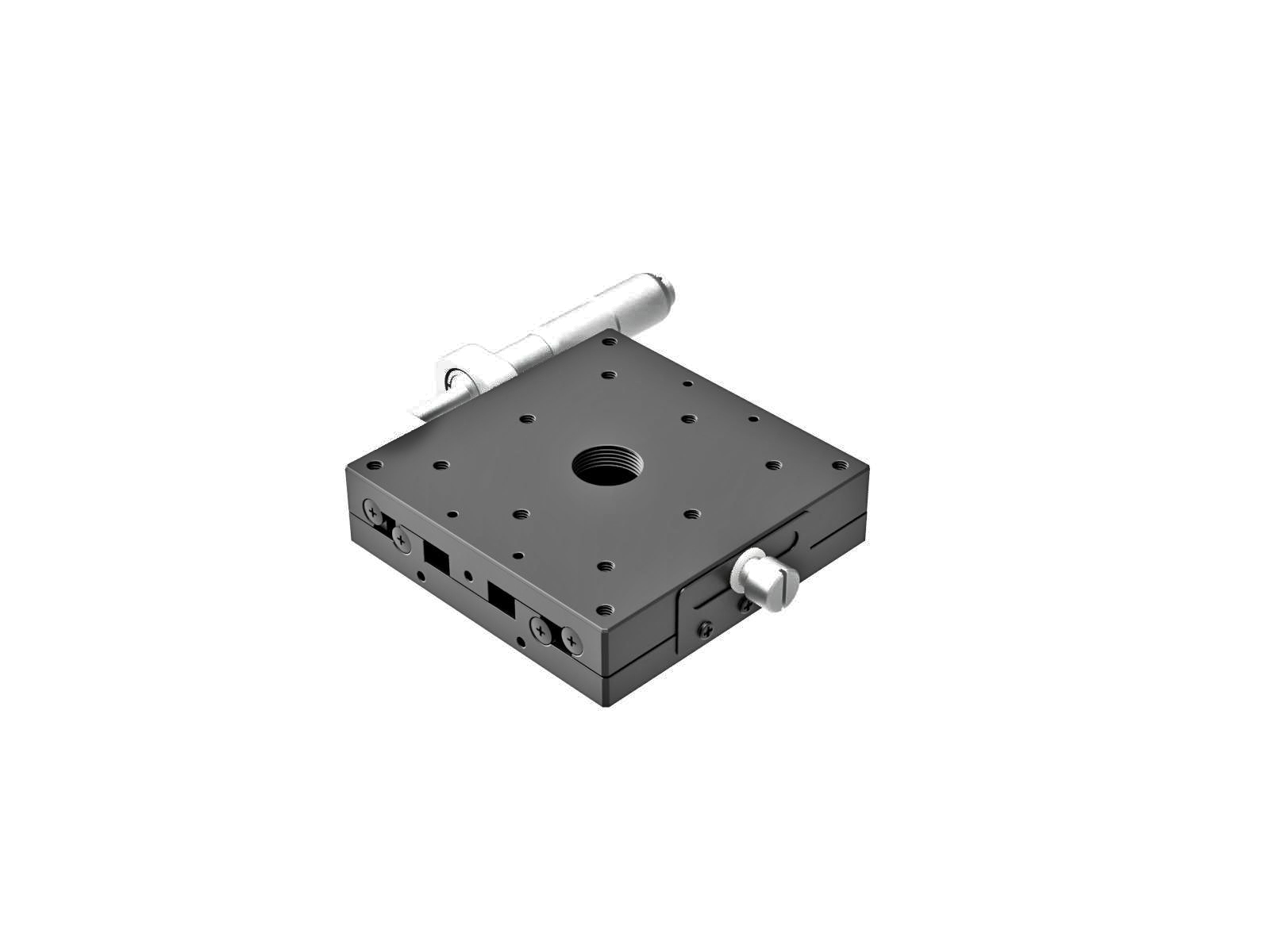 Łożysko EXC 80X80mm, stalowe, stolik osi X, mikrometr boczny, +/-12.5mm, gwinty M4, prawoskrętny — zdjęcie produktu, nr katalogowy TSD-801SR