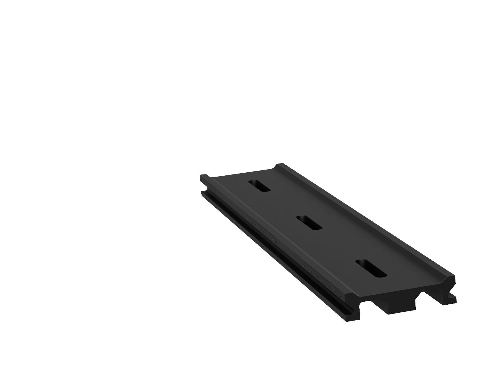 500mm-długa szyna optyczna z milimetrową skalą, szerokość 100mm, długość slotu 1/4-20 x 1in. — zdjęcie produktu, nr katalogowy OBT-500LUU-LMS