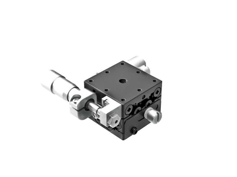 Łożysko EXC 25X25mm, stalowe, stolik XY, boczny mikrometr, +/-3mm, gwinty M2, prawoskrętny — zdjęcie produktu, nr katalogowy TSD-252SR
