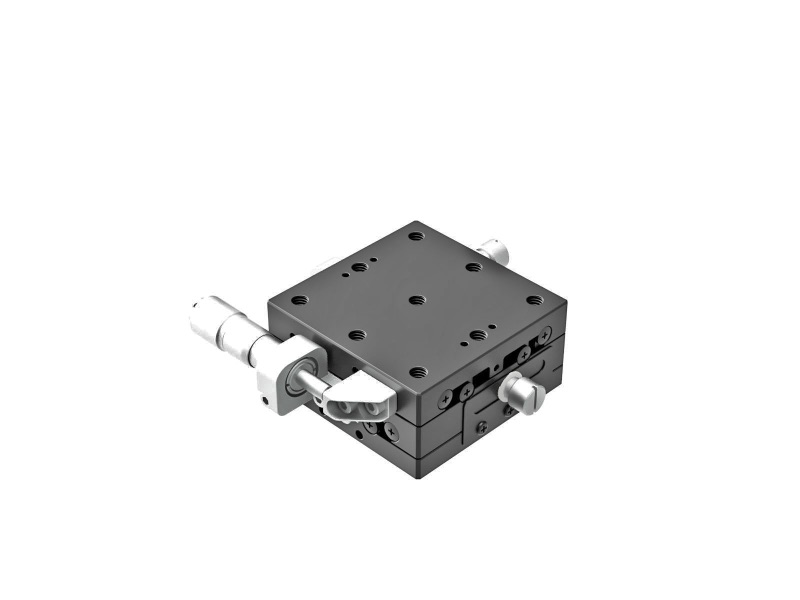 Łożysko EXC 65X65mm, stalowe, stolik XY, mikrometr boczny, +/-6.5mm, gwinty M6, prawoskrętny — zdjęcie produktu, nr katalogowy TSD-652SR-M6