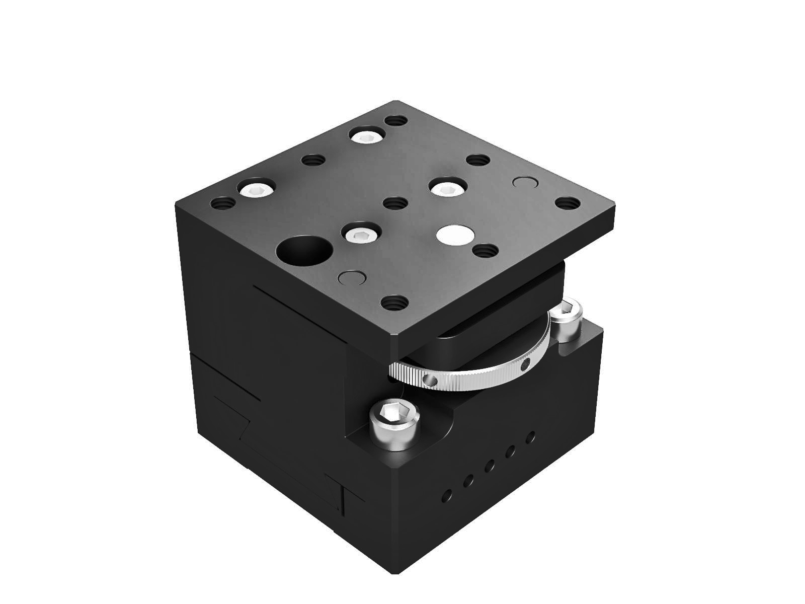 Łożysko w kształcie jaskółczego ogona 65X65mm, mosiężne, stolik osi XZ, śruba prowadząca na środku, +/-12.5mm, gwinty 1/4-20 — zdjęcie produktu, nr katalogowy TASB-654UU