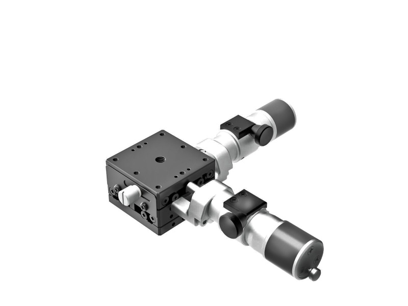 Łożysko EXC 40X40mm, stalowe, stolik XY, mikrometr centralny submikronowy z śrubą, +/-6.5mm, gwinty 6-32 — zdjęcie produktu, nr katalogowy TSD-402CWPUU