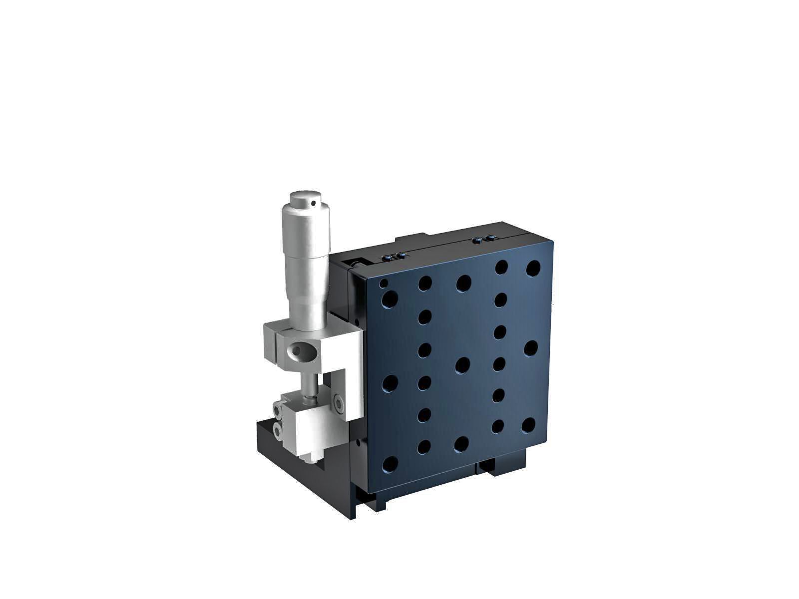 Łożysko krzyżowo-rolkowe 65X65mm, aluminiowe, stolik osi Z, (platforma pionowa/baza pozioma) boczny mikrometr, +/-6.5mm, gwinty 1/4-20 — zdjęcie produktu, nr katalogowy TAM-653LUU