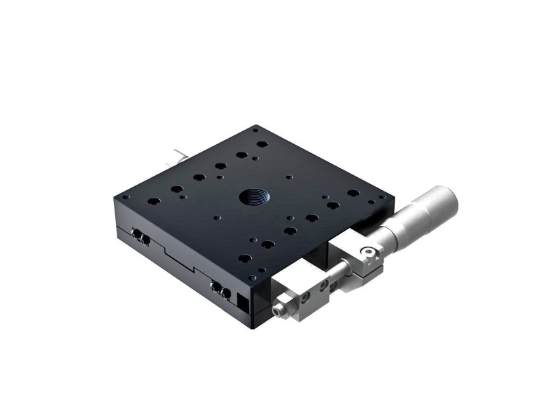 Łożysko krzyżowo-rolkowe 100X100mm, aluminiowe, stolik osi X, mikrometr boczny, +/-12.5mm, gwinty M4 — zdjęcie produktu, nr katalogowy TAM-1001S