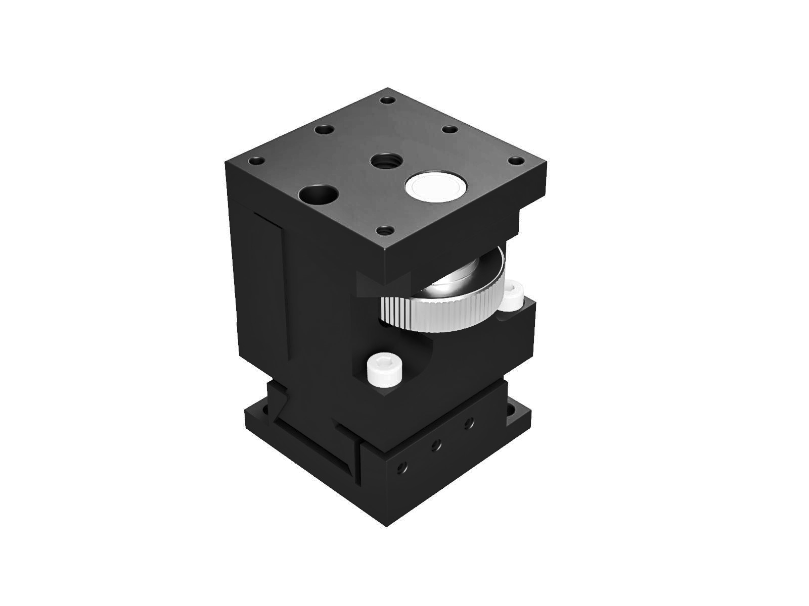 Łożysko w kształcie jaskółczego ogona 25X25mm, mosiężne, stolik osi XZ, śruba prowadząca na środku, +/-3mm, gwinty M2 — zdjęcie produktu, nr katalogowy TASB-254
