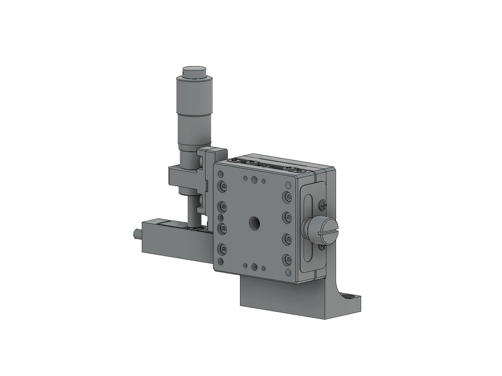Stolik Z z pomocą piezo 40X40mm (platforma pionowa/baza pozioma) z regulatorem lewostronnym +/-6.5mm, gwinty M3 — zdjęcie produktu, nr katalogowy TADC-403LPA