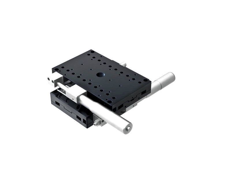 Łożysko krzyżowo-rolkowe 100X160mm, aluminiowe, stolik XY, mikrometr boczny, +/-25mm, gwinty M4 — zdjęcie produktu, nr katalogowy TAM-10162S