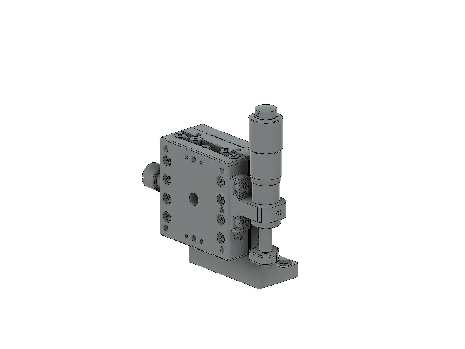 Łożysko kulkowe 40X40mm, aluminiowe, stolik Z, (pionowa platforma/podstawa pozioma) mikrometr boczny, +/-6.5mm, gwinty M3, prawoskrętne — zdjęcie produktu, nr katalogowy TADC-403RL