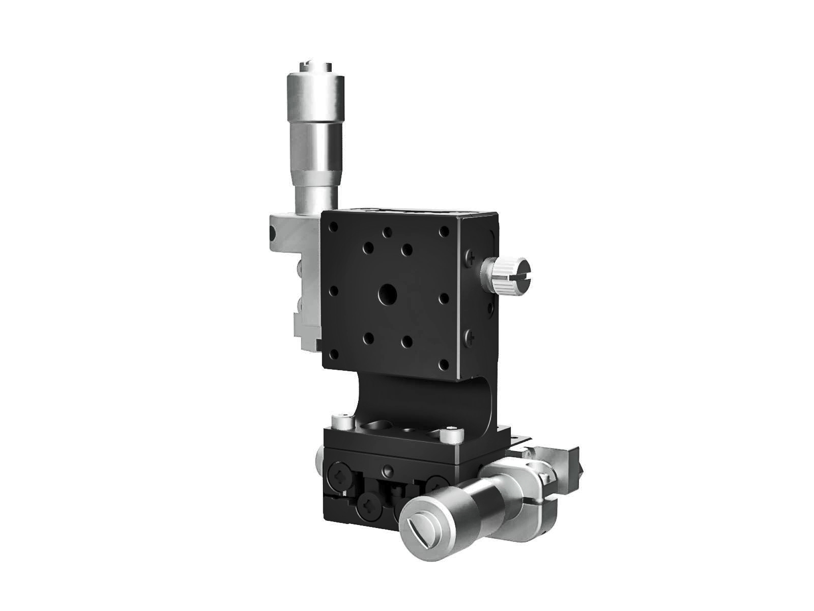 Łożysko EXC 25X25mm, stalowe, stolik osi XZ, (pionowa platforma) mikrometr boczny, +/-3mm, gwinty M2, prawoskrętny — zdjęcie produktu, nr katalogowy TSD-254SRL